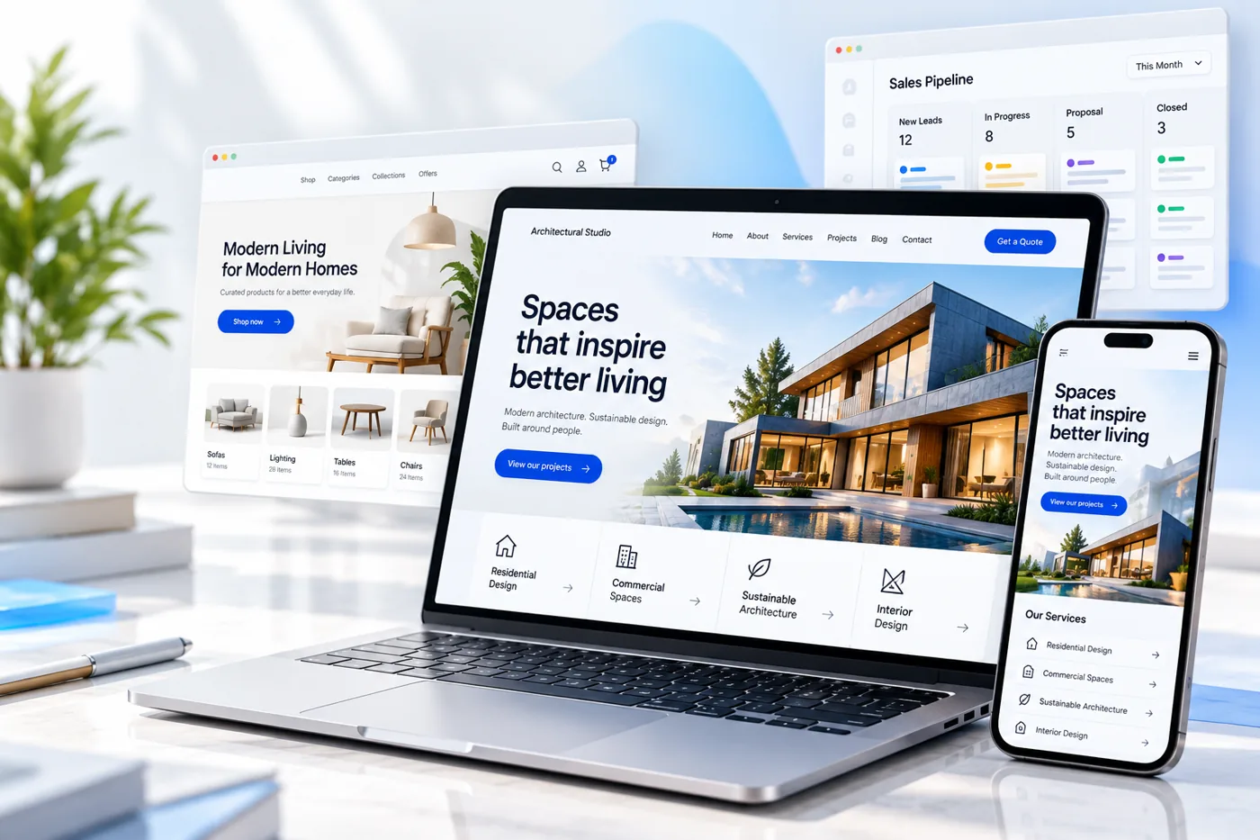 Illustrative Business Website design